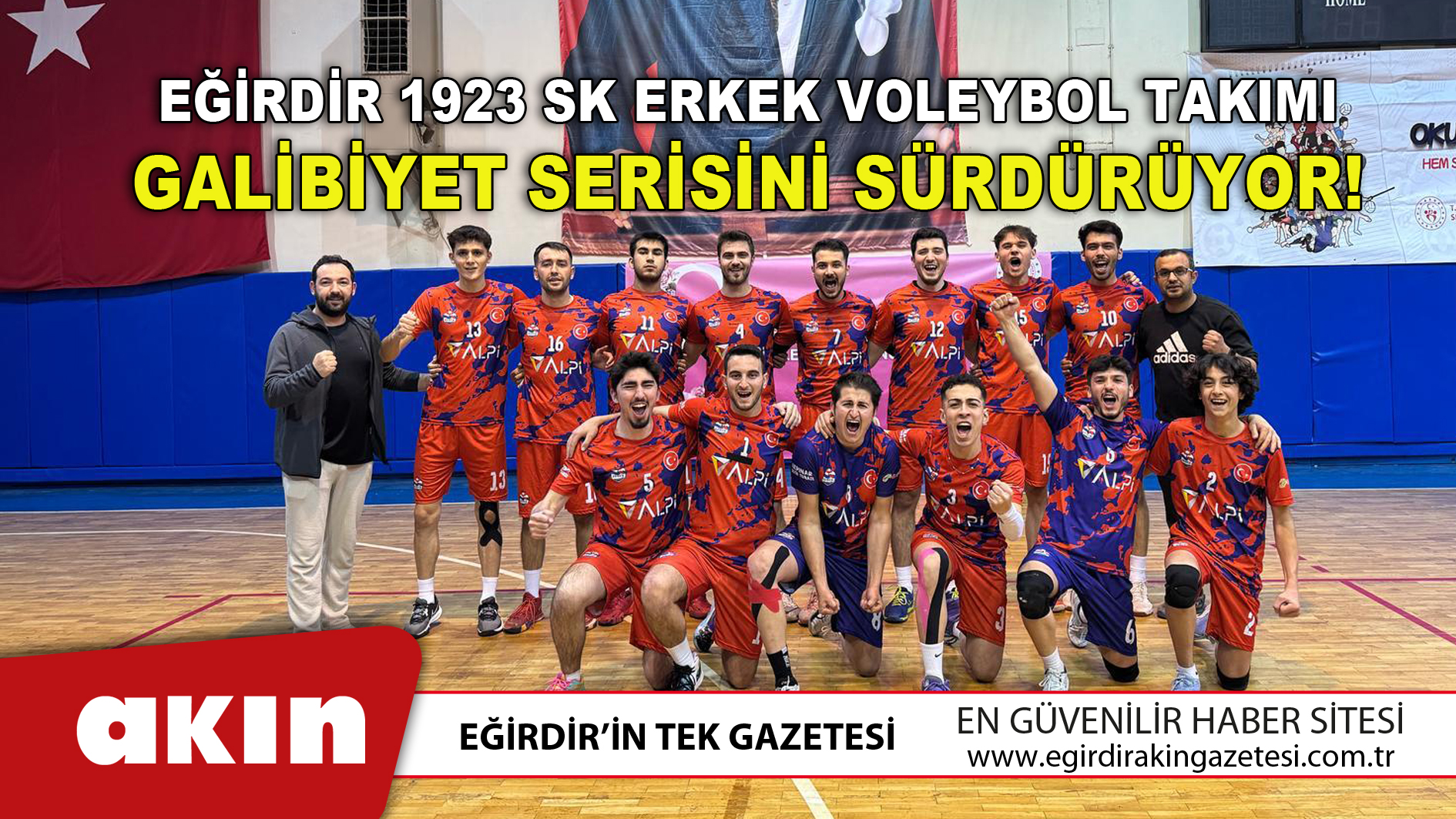 Eğirdir 1923 Sk Erkek Voleybol Takımı Galibiyet Serisini Sürdürüyor!