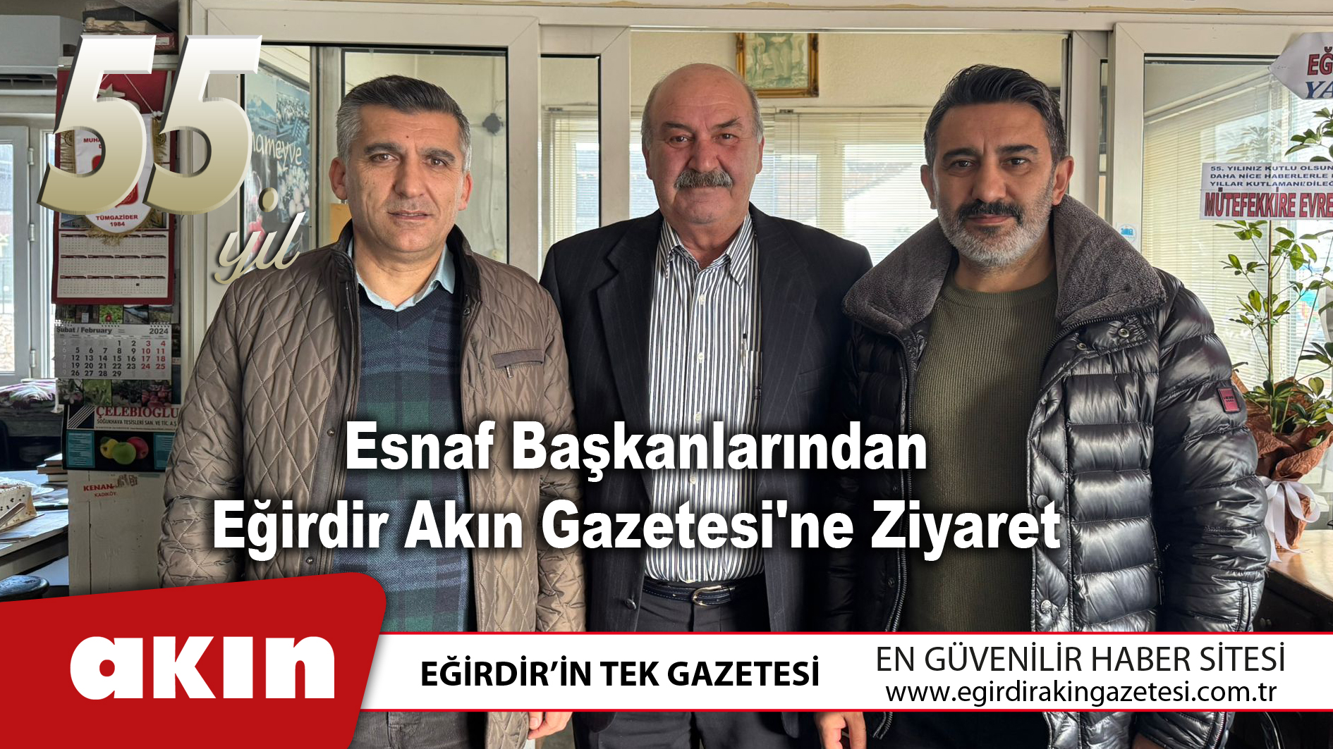 Esnaf Başkanlarından Eğirdir Akın Gazetesi'ne Ziyaret