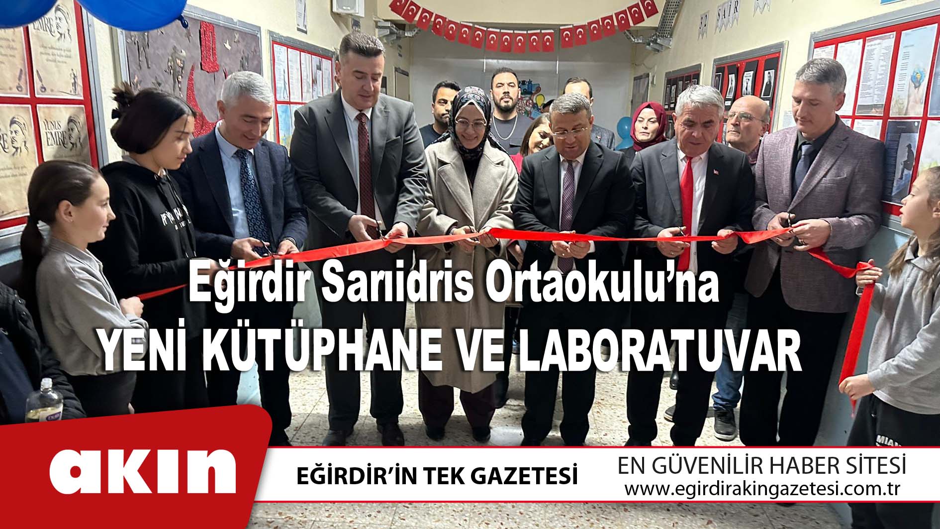  Eğirdir Sarıidris Ortaokulu’na Yeni Kütüphane Ve Laboratuvar