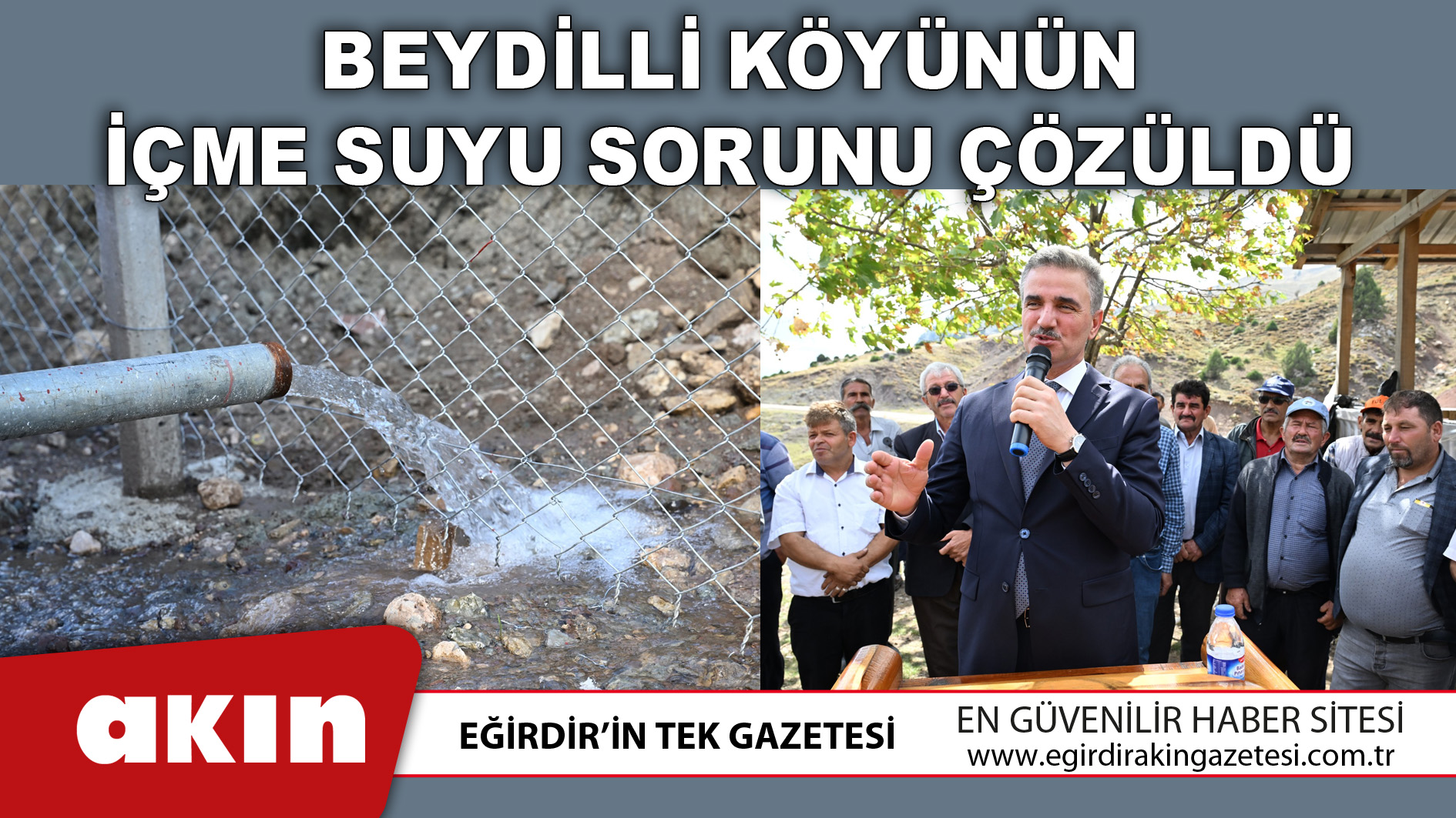 BEYDİLLİ KÖYÜNÜN İÇME SUYU SORUNU ÇÖZÜLDÜ