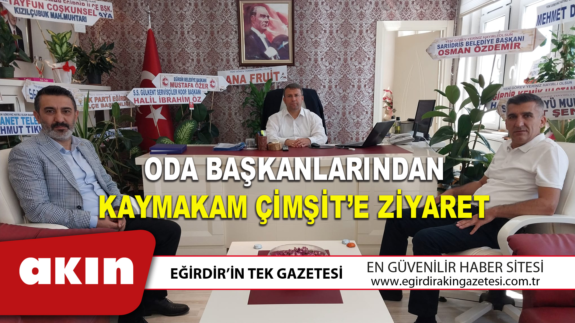 Oda Başkanlarından Kaymakam Çimşit’e Ziyaret