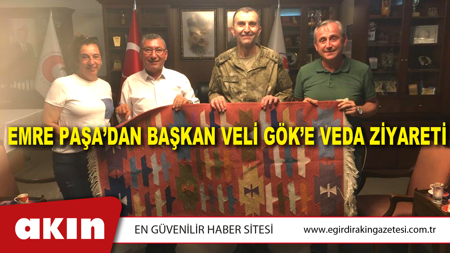 EMRE PAŞA’DAN BAŞKAN VELİ GÖK’E VEDA ZİYARETİ