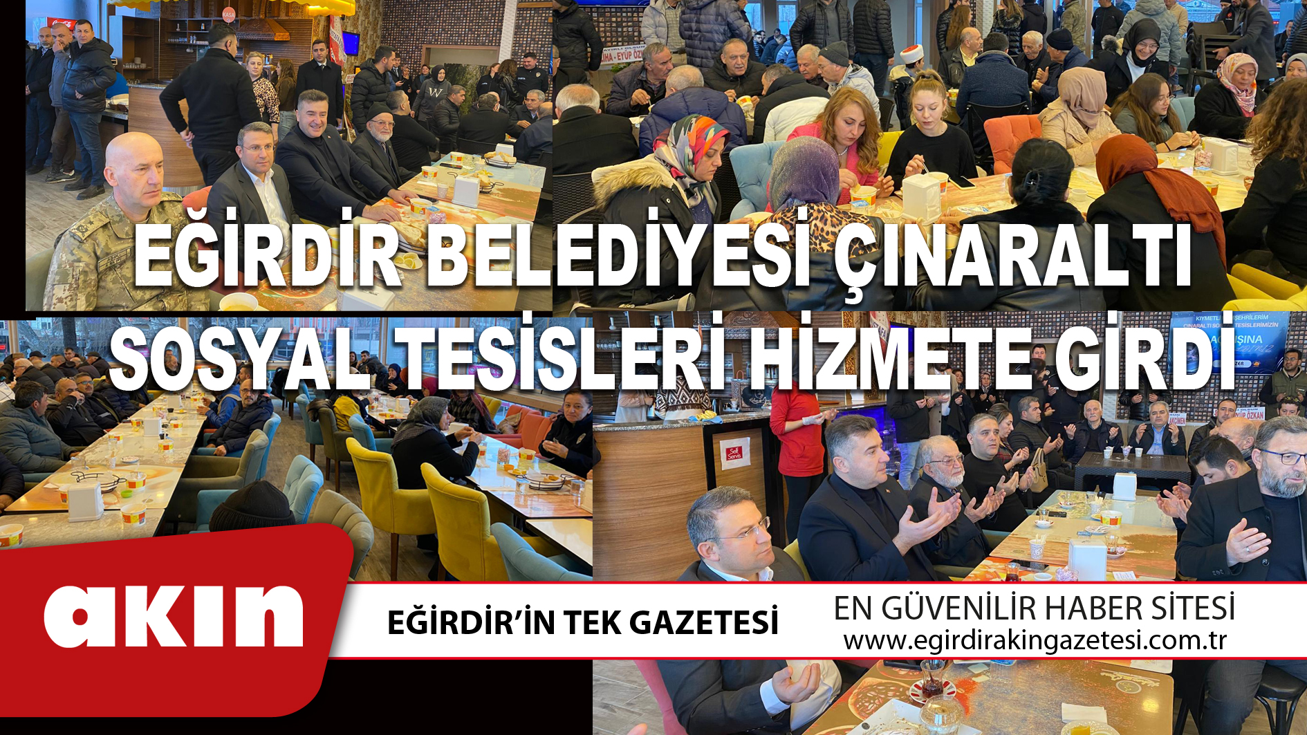 EĞİRDİR BELEDİYESİ ÇINARALTI SOSYAL TESİSLERİ HİZMETE GİRDİ