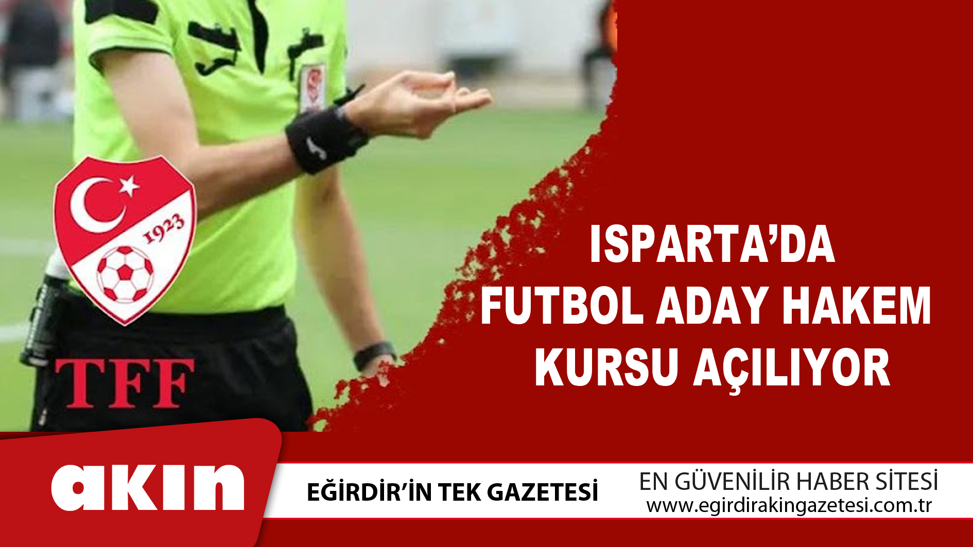 Isparta'da Futbol Aday Hakem Kursu Açılıyor