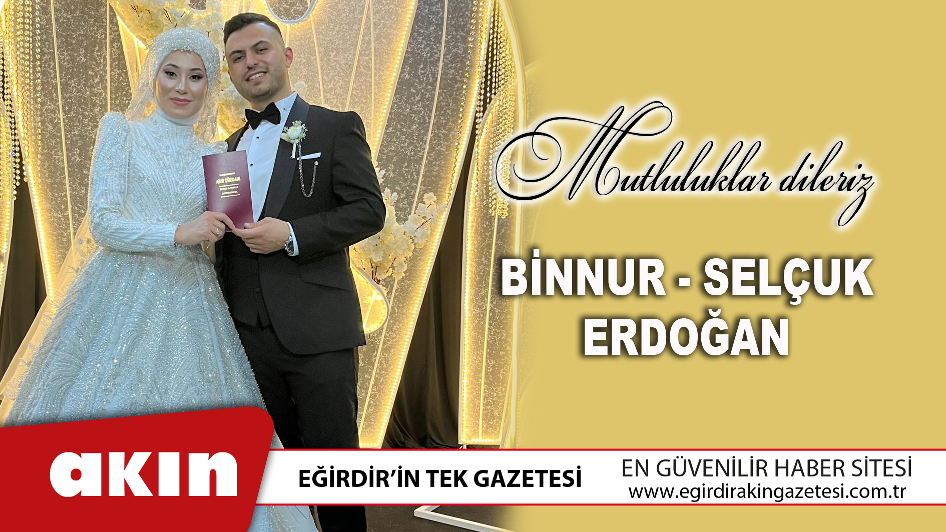 Binnur - Selçuk Erdoğan Çiftine Mutluluklar Dileriz