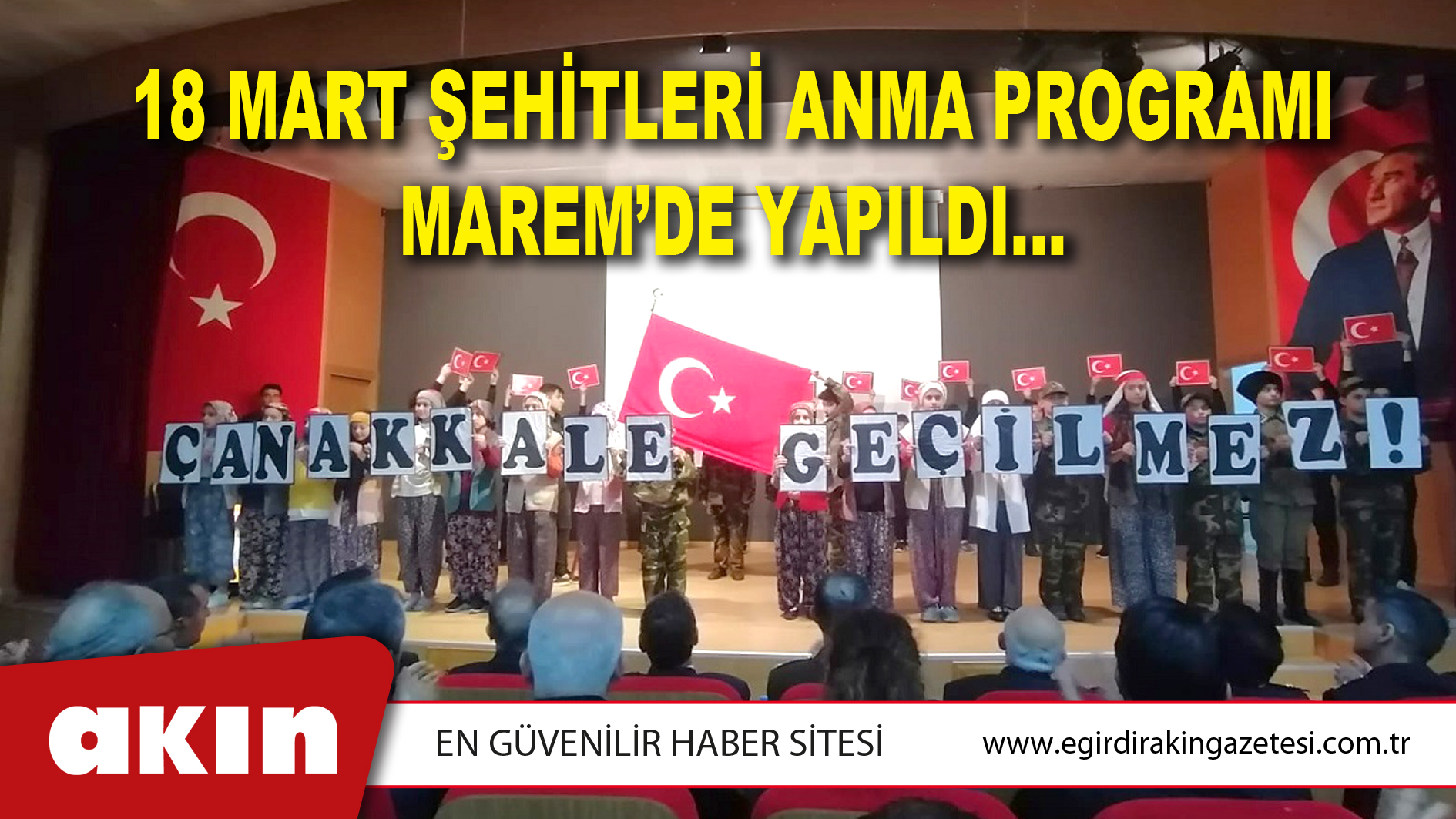 18 MART ŞEHİTLERİ ANMA PROGRAMI MAREM’DE YAPILDI…