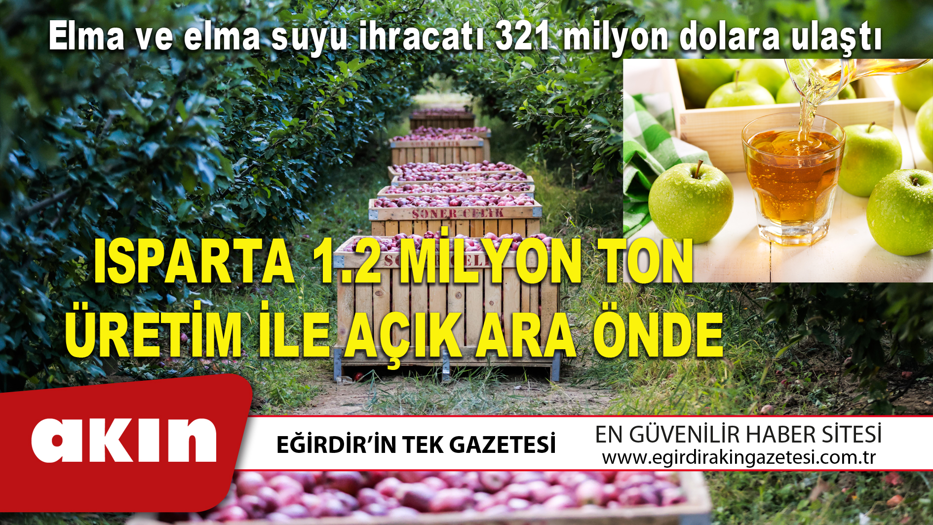 Elma ve elma suyu ihracatı 321 milyon dolara ulaştı