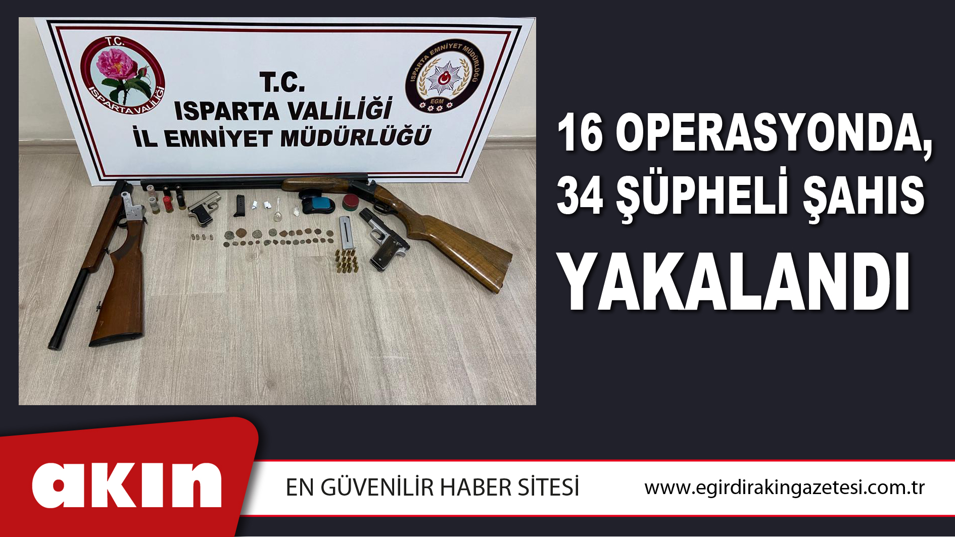 16 Operasyonda, 34 Şüpheli Şahıs Yakalandı 