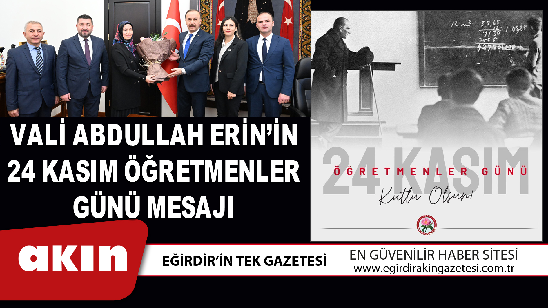 eğirdir haber,akın gazetesi,egirdir haberler,son dakika,VALİ ABDULLAH ERİN’İN 24 KASIM ÖĞRETMENLER GÜNÜ MESAJI