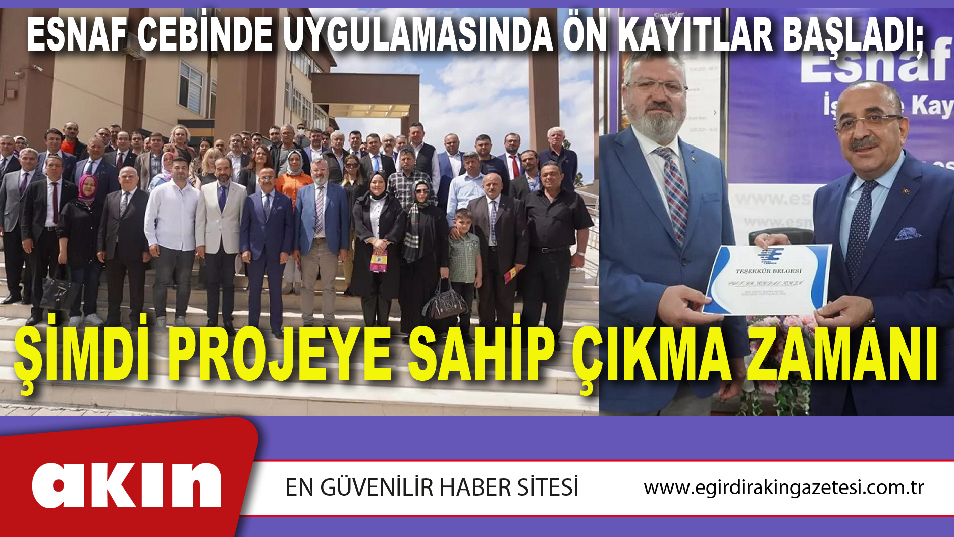 ESNAF CEBİNDE UYGULAMASINDA ÖN KAYITLAR BAŞLADI;