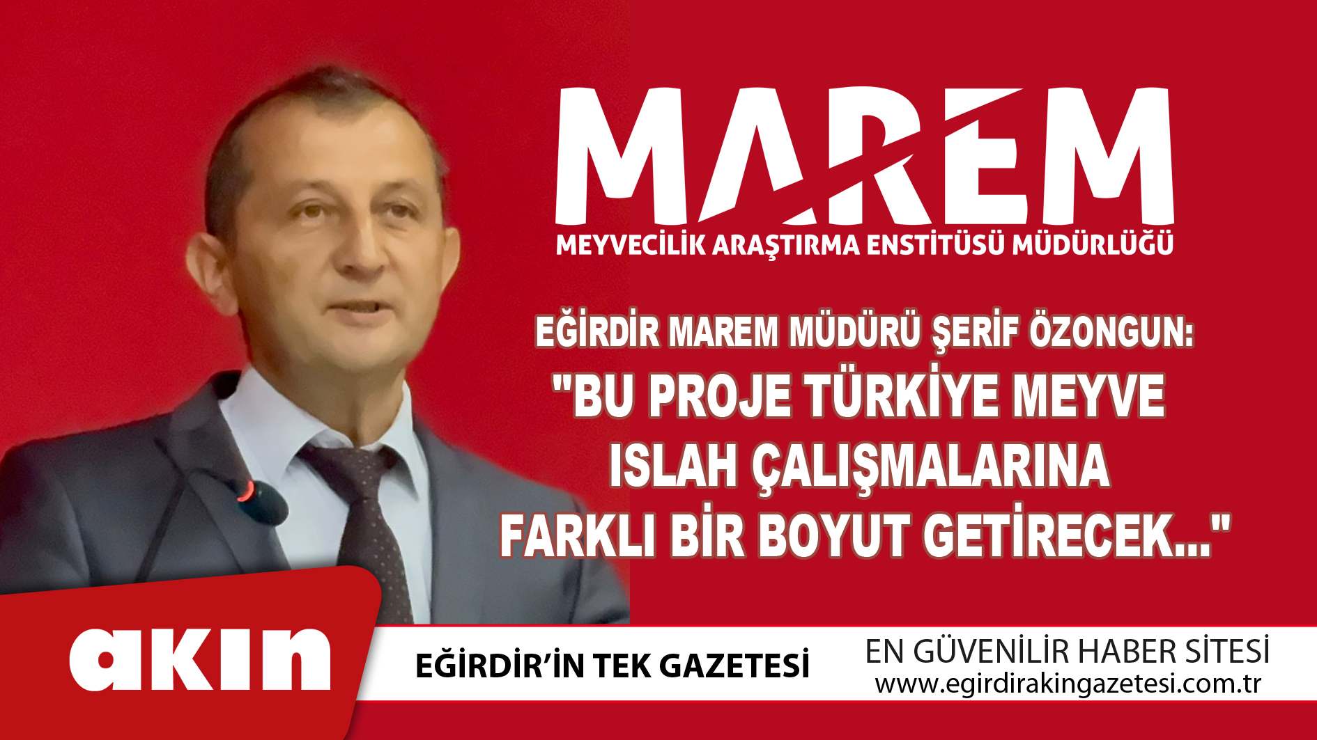 eğirdir haber,akın gazetesi,egirdir haberler,son dakika,Türkiye Meyve Islah Çalışmalarına Farklı Bir Boyut Getirecek Proje...