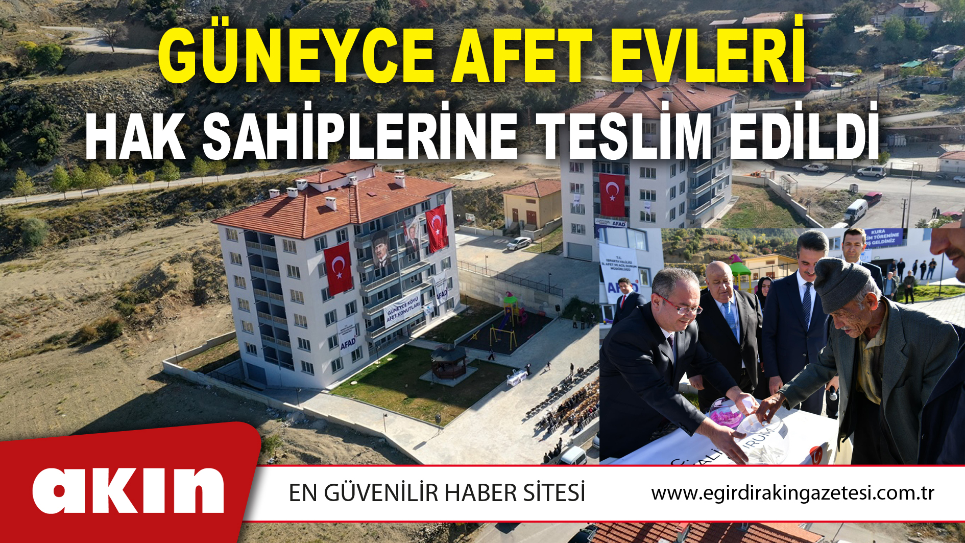 Güneyce Afet Evleri Hak Sahiplerine Teslim Edildi