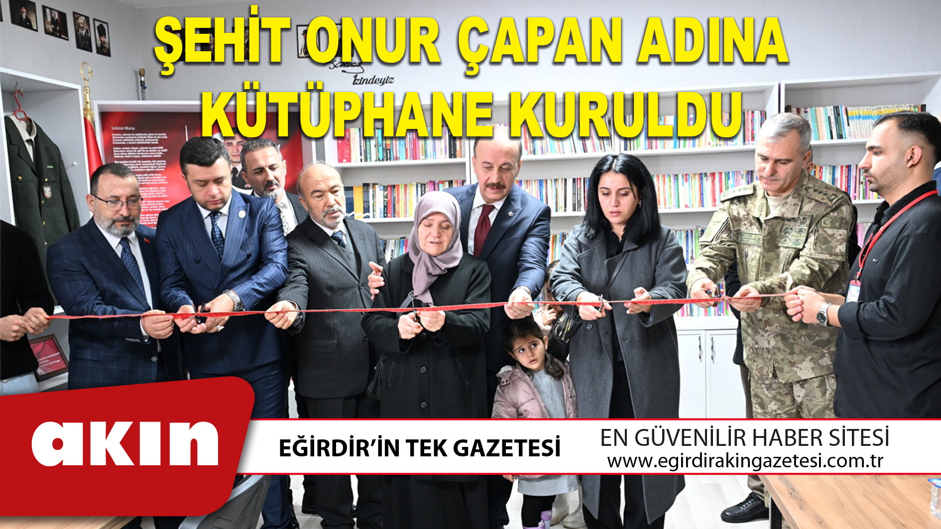 ŞEHİT ONUR ÇAPAN ADINA KÜTÜPHANE KURULDU