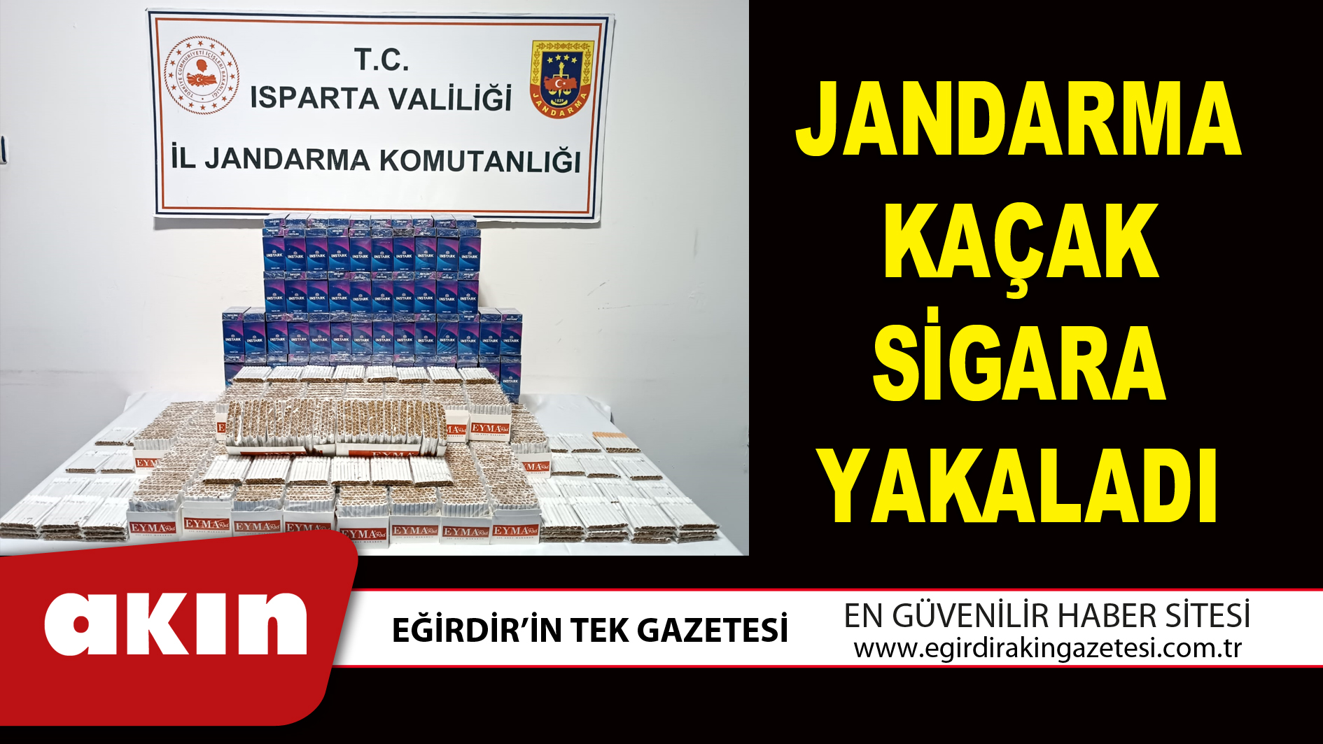 JANDARMA KAÇAK SİGARA YAKALADI