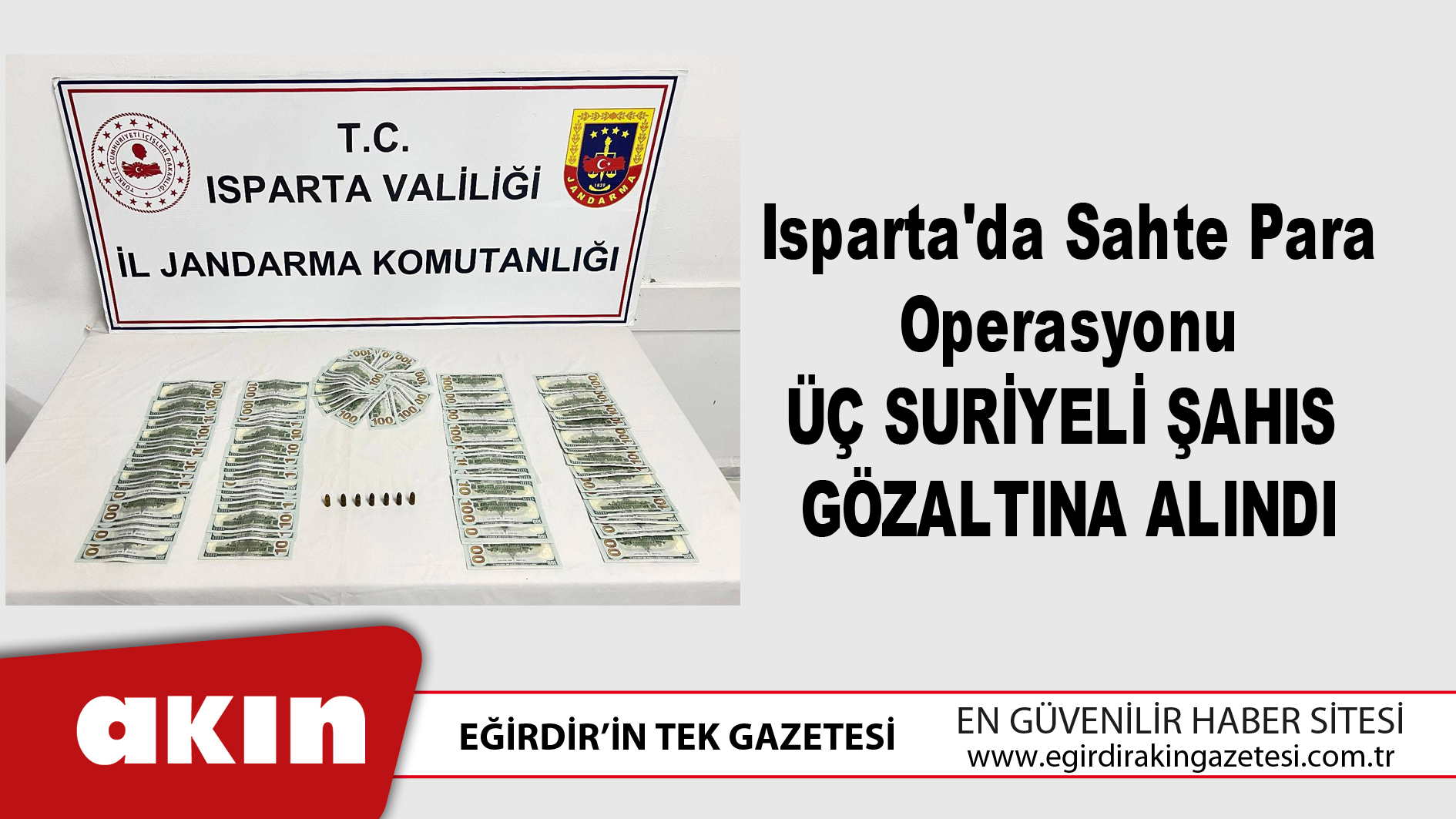 Isparta'da Sahte Para Operasyonu