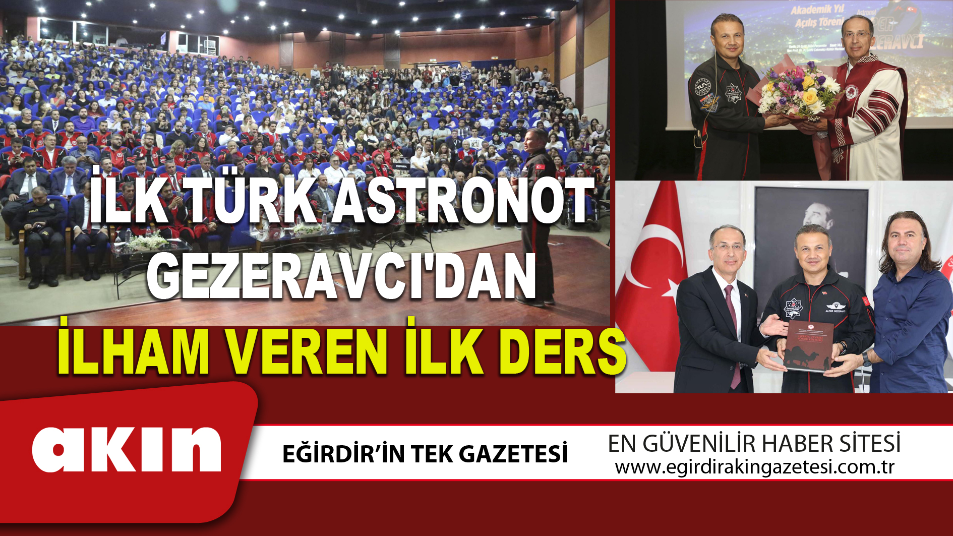 İLK TÜRK ASTRONOT GEZERAVCI'DAN İLHAM VEREN İLK DERS