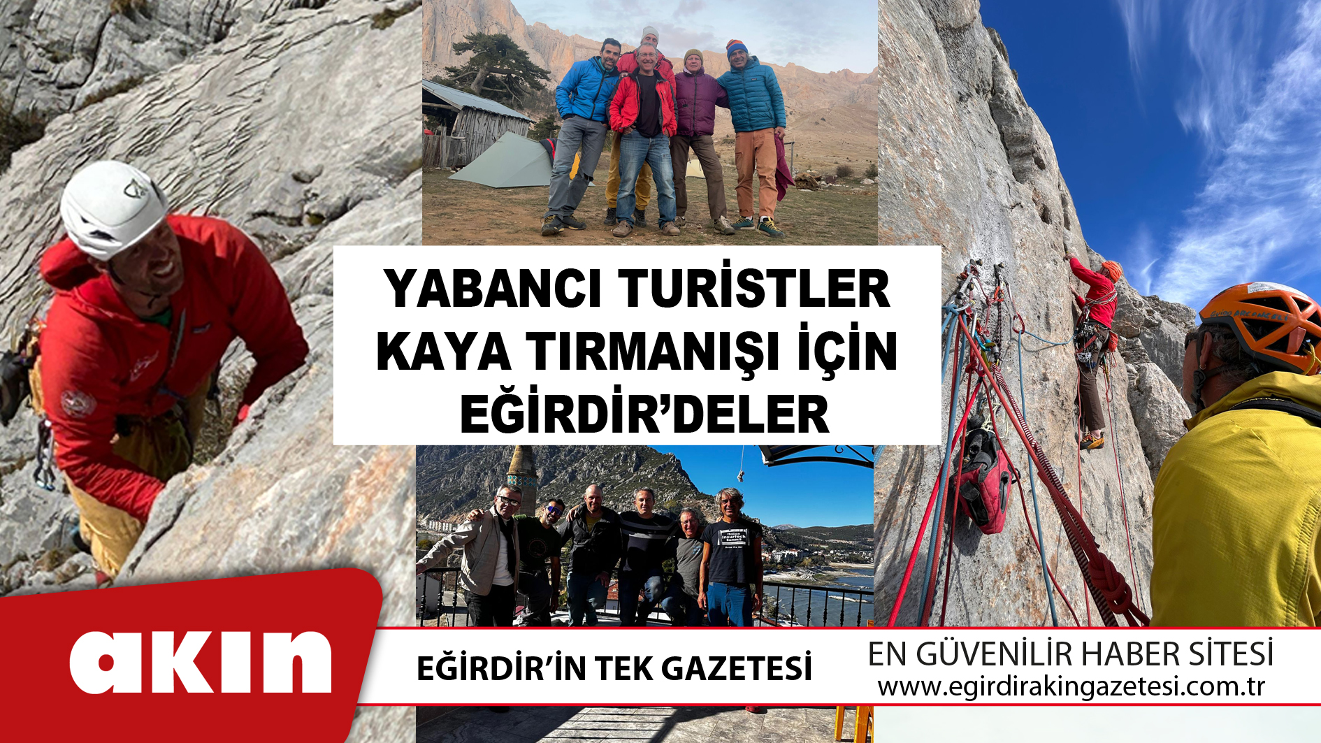 Yabancı Turistler Kaya Tırmanışı İçin Eğirdir’deler