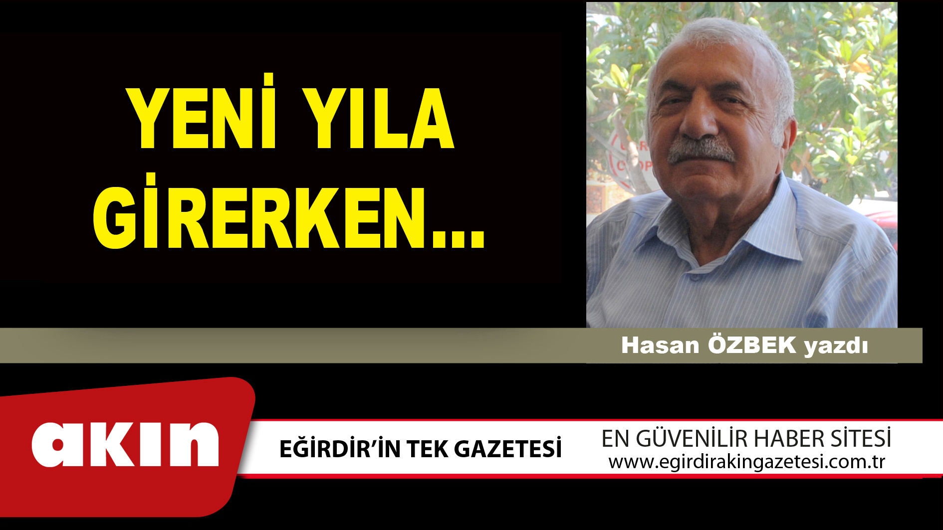 YENİ YILA GİRERKEN…