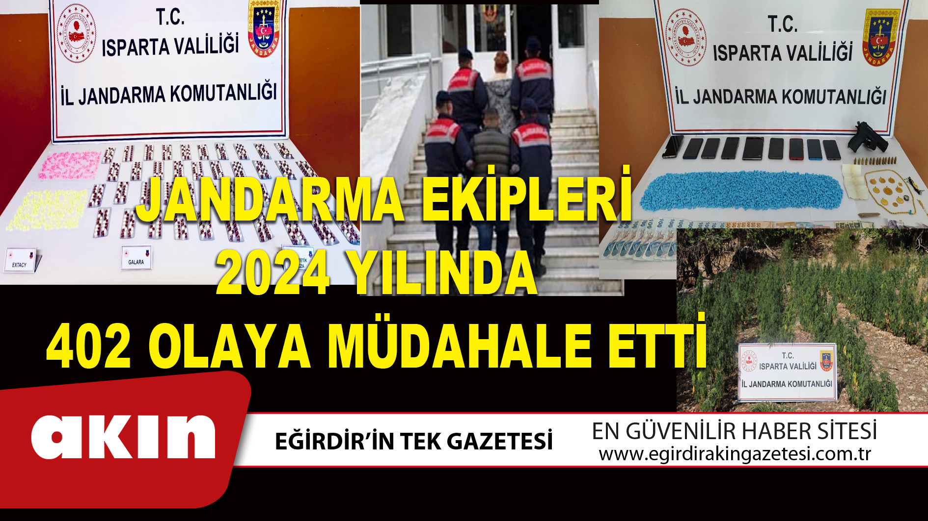  JANDARMA EKİPLERİ 2024 YILINDA 402 OLAYA MÜDAHALE ETTİ