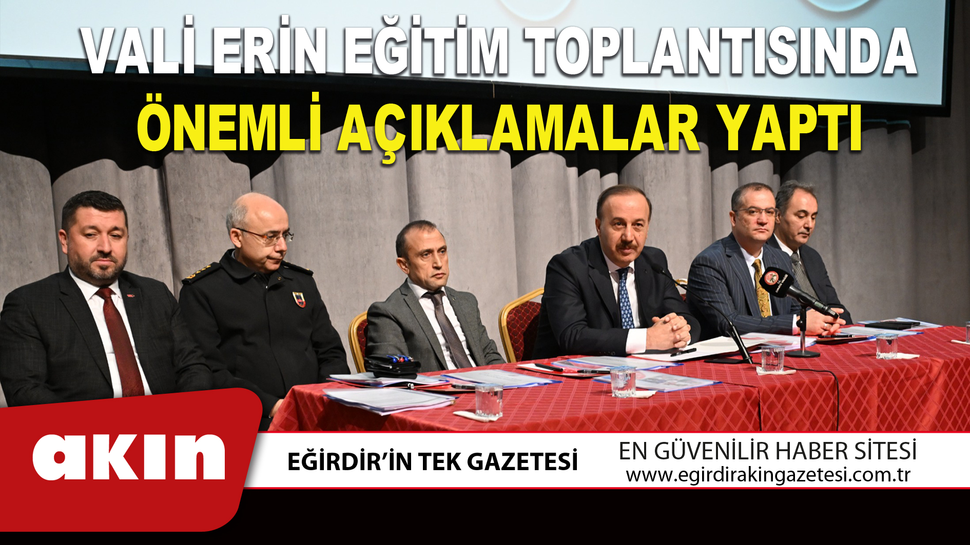 VALİ ERİN EĞİTİM TOPLANTISINDA ÖNEMLİ AÇIKLAMALAR YAPTI