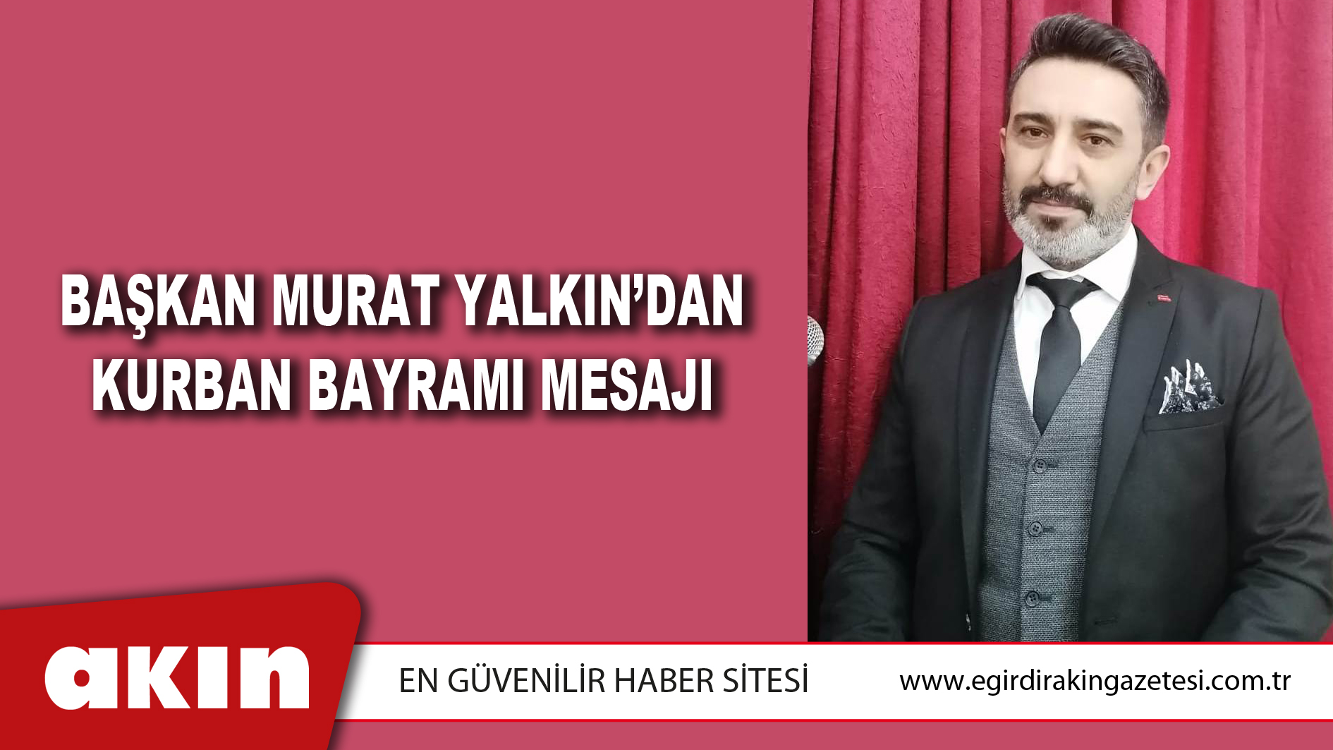 BAŞKAN MURAT YALKIN’DAN KURBAN BAYRAMI MESAJI